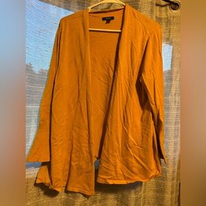 Alfani Mustard Open Front Cardigan